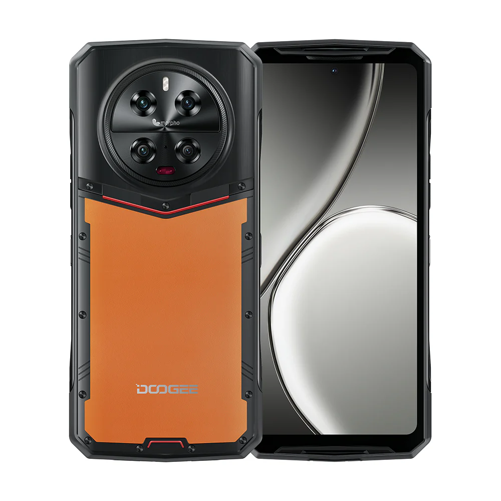 Seria DK - Telefon mobil Doogee DK10, Portocaliu, 5G, 6.67" 120Hz 2K AMOLED, 32GB RAM (12GB + 20GB extensibili), 512GB ROM, Android 13, Dimensity 8020, Morpho® Quad Camera, NFC, OTG, FM, 5150mAh, 120W, Dual SIM