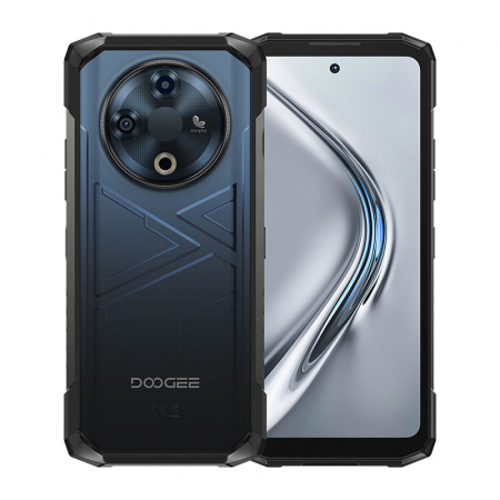 Telefoane - Telefon mobil Doogee Fire 6 , Albastru, 4G, Ecran 6.56" HD+, Camera Termica si Ai, 16GB RAM (6GB + 10GB extensibili), 256GB ROM, 50MP, Android 14, Unisoc T606, 10400mAh, Dual SIM