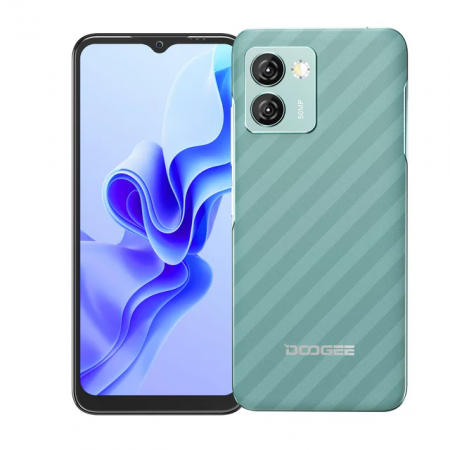 Telefoane - Telefon mobil Doogee N50 Pro Green, 4G, 6.52" HD+, 20GB RAM(8GB+12GB extensibil), 256GB ROM, Android 13, Spreadtrum T606 , 4200mAh, Face Unlock, Dual SIM