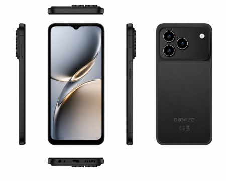 Mobiltelefon - DOOGEE Note 57 Lite Mobiltelefon, Fekete, 4G LTE, 6.56" HD+ 90Hz, 12GB RAM (3GB + 9GB bővíthető), 32GB ROM, SC9863A, 13MP Kamera, 6150mAh, Android 16, Dual SIM