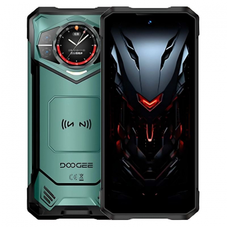 Tartós Telefonok - Mobiltelefon Doogee S200X, Zöld, 5G, 6.72"+1.32" 2.4K AMOLED, AI fotófunkciók, 48GB RAM (12GB + 36GB bővíthető), 512GB ROM, 100MP, Android 14, Dimensity 7050, 10100mAh, Dual SIM
