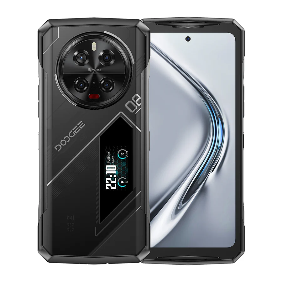 Seria V - Telefon Mobil DOOGEE V40 Pro, Midnight Silver, 5G, 6.78'' 1080x2460, Android 14, 36GB RAM (16GB + 20GB extensibil), 512GB ROM, 200MP + 32MP, 8680mAh, Dual SIM
