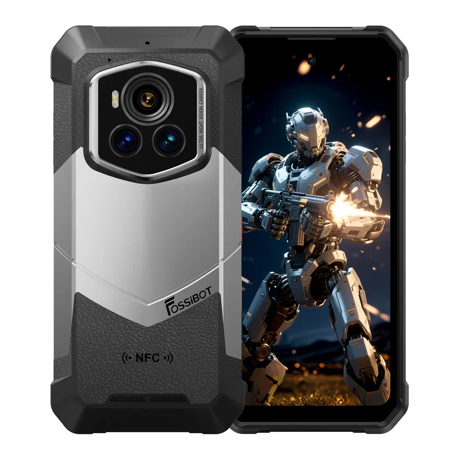 Tartós Telefonok - Mobiltelefon FOSSiBOT F107 Pro 5G, 6,95" FHD+ 120Hz, 30GB RAM (12GB + 18GB bővíthető) 512GB ROM, Android 15, MediaTek Dimensity 7300-Ultra, 200MP, 28000mAh akkumulátor, NFC, 66W töltés, Dual SIM