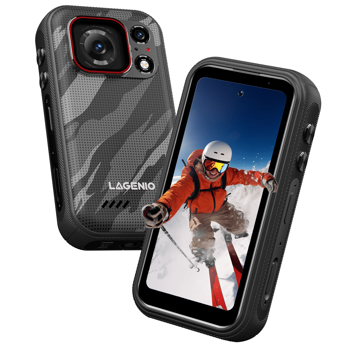 Lagenio mobiltelefonok - Lagenio Eagle1 Pro Mini Okostelefon, Fekete, 5G, 4.0" 120Hz, 36GB RAM (12GB + 24GB bővíthető), 256GB, D7300, 3700mAh, 33W Gyors Töltés, 4K Kamera, Android 16, Dual SIM
