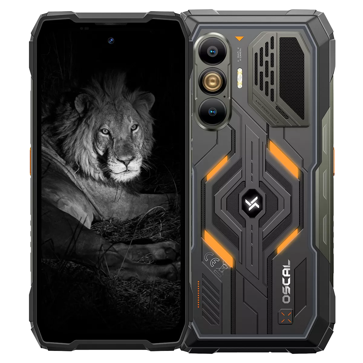 Új termékek - OSCAL PILOT 8 Okostelefon, Fekete, 5G, Qualcomm Nyolcmagos Processzor, 6.83" AMOLED 120Hz, 48GB RAM (12GB + 36GB bővíthető), 256GB, 10000mAh, Hőkamera, Éjjellátó, Android 16, Dual SIM