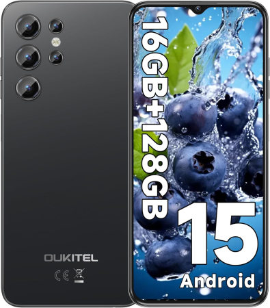 Oukitel mobiltelefonok - Mobiltelefon Oukitel C1, Fekete, 4G, 6,52" IPS, 16 GB RAM (4GB + 12GB bővíthető), 128GB ROM, 13 MP, Android 15, Unisoc T606, OTG, 5150mAh, 10W, Dual SIM