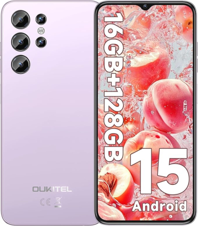 Mobiltelefonok - Mobiltelefon Oukitel C1, Rózsaszín, 4G, 6,52" IPS, 16 GB RAM (4GB + 12GB bővíthető), 128GB ROM, 13 MP, Android 15, Unisoc T606, OTG, 5150mAh, 10W, Dual SIM