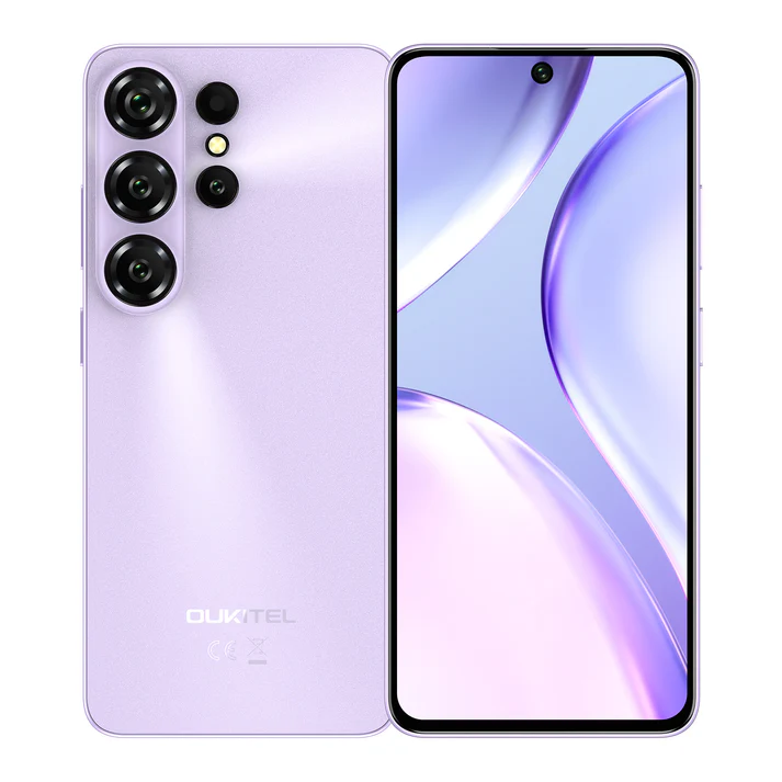 Oukitel mobiltelefonok - OUKITEL C26 Mobiltelefon, Lila, 4G LTE, 6.56" HD+ 90Hz Kijelző, 24GB RAM (6GB + 18GB Bővíthető), 128GB ROM, 13MP Kamera, 5150mAh Akkumulátor, Android 16, Dual SIM
