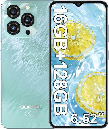 Mobiltelefon - Mobiltelefon Oukitel C3, Kék, 4G, 6.52" HD+ 90Hz IPS, 16GB RAM (4GB + 12GB bővíthető), 128GB ROM, 13MP, Android 14, Unisoc T606, OTG, 5000mAh, 10W, Dual SIM