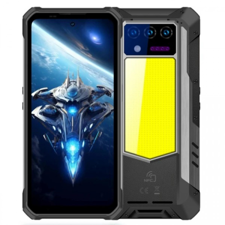 Tartós Telefonok - Mobiltelefon Oukitel WP100 Titan, 5G, Projektoros videó, 6.8" FHD+, Android 14, 44GB RAM (12GB+32GB bővíthető), 512GB ROM, Éjjellátó kamera, MediaTek Dimensity 7300, 33000mAh, 66W, Dual SIM