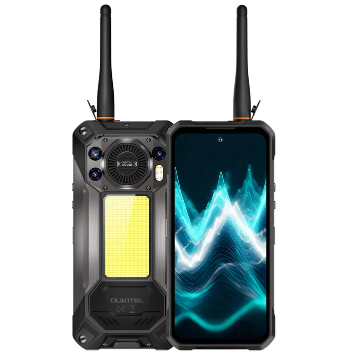 5G Okostelefonok - OUKITEL WP61 Plus 5G Strapabíró Okostelefon, Fekete, Walkie-Talkie DMR 2W, 20000mAh, 36GB RAM (12GB + 24GB bővíthető), 512GB, 108MP + Night Vision Kamera, 6.8" FHD+ 120Hz Kijelző, NFC, Dual SIM