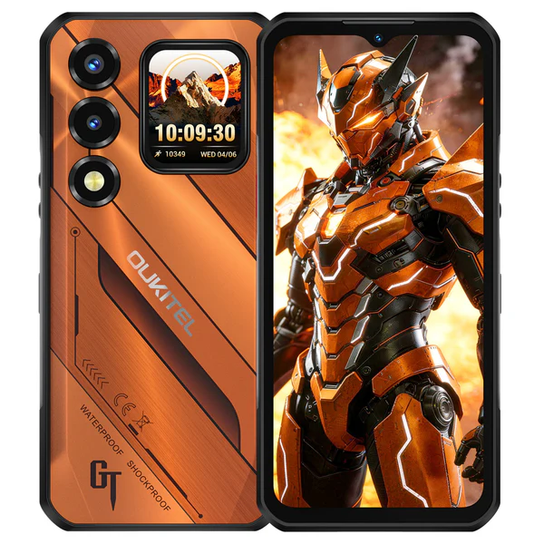 Mobiltelefon - OUKITEL WP66 5G Okostelefon, Narancssárga, 6.8" FHD+ 120Hz, 36GB RAM (12GB + 24GB bővíthető), 512GB, 11000mAh, Night Vision, Android 15, NFC, Dual SIM