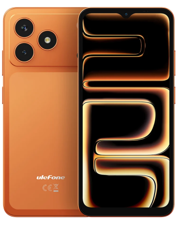 Mobiltelefonok - Ulefone Note 23 Mobiltelefon, Narancssárga, 4G LTE, 6.56" 90Hz, 3GB RAM + 32GB ROM, Android 16 Go, 5000mAh, 8MP Kamera, Arcfelismerés, Dual SIM