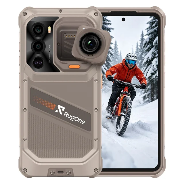 Tartós Telefonok - Ulefone RugOne Xsnap 7 Pro Mobiltelefon, Sand Dune, 5G, eSIM, NFC, 6.67" 1.5K 120Hz, 24GB RAM (12GB + 12GB Bővített), 512GB ROM, Dimensity 8400, 9300mAh 45W, 2.7K Akciókamera, 64MP Éjjellátó Kamera