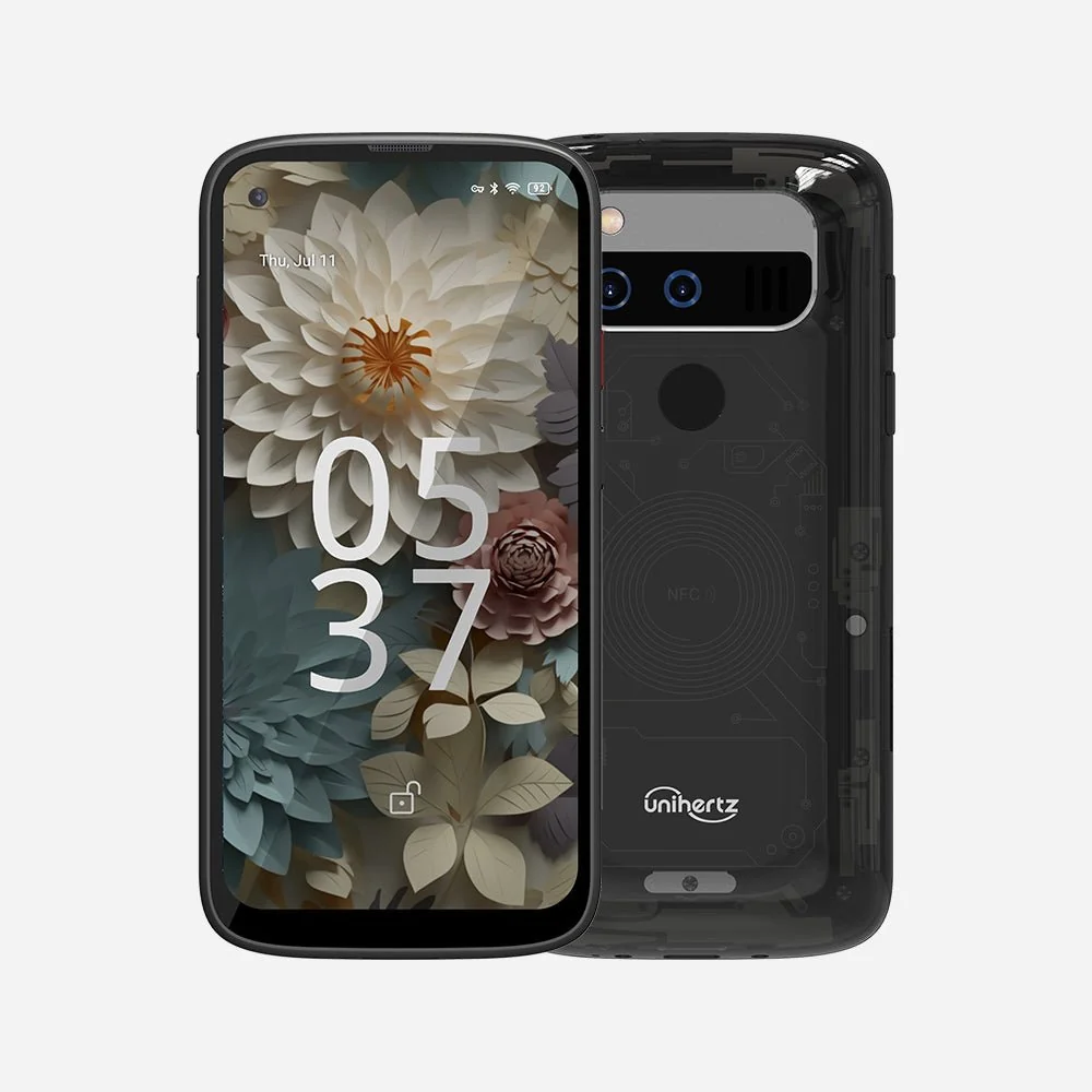 5G Okostelefonok - Unihertz Jelly Max Mobiltelefon, Fekete, 5G, NFC, 5.05" LCD, 8GB RAM, 256GB ROM, Dimensity 7300, 4000mAh 66W, 100MP + 8MP Telefotó Kamera, Android 15, Dual SIM