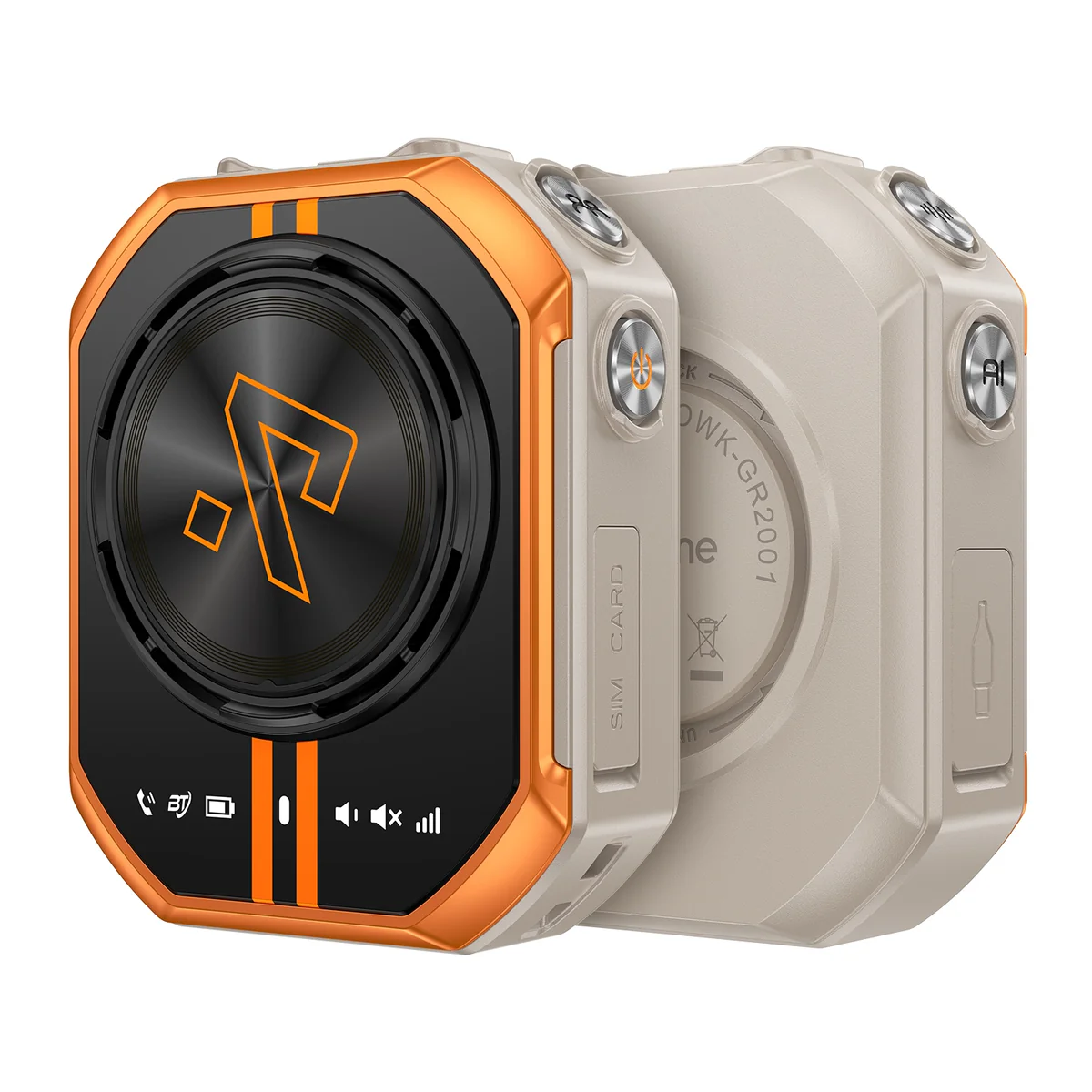 Tartozék - RugOne XLink 7 Walkie Talkie, Homokbézs, 4G LTE, AI Hangasszisztens, GPS, Bluetooth 5.2, SOS, 1050mAh akkumulátor, USB-C, Nano SIM