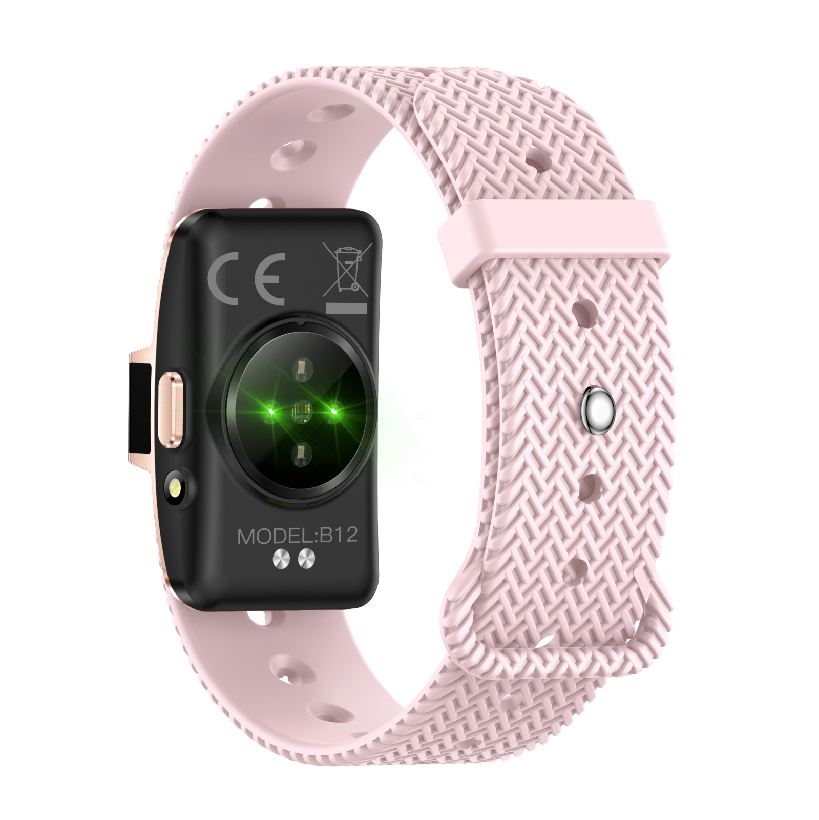 Brățară Inteligentă iSEN B12, Roz, 0.80", Bluetooth 5.3, Puls, SpO2, Monitorizare Somn, Moduri Sport, IP68, NxWear, Baterie 130mAh, Autonomie 10-15 Zile [1]