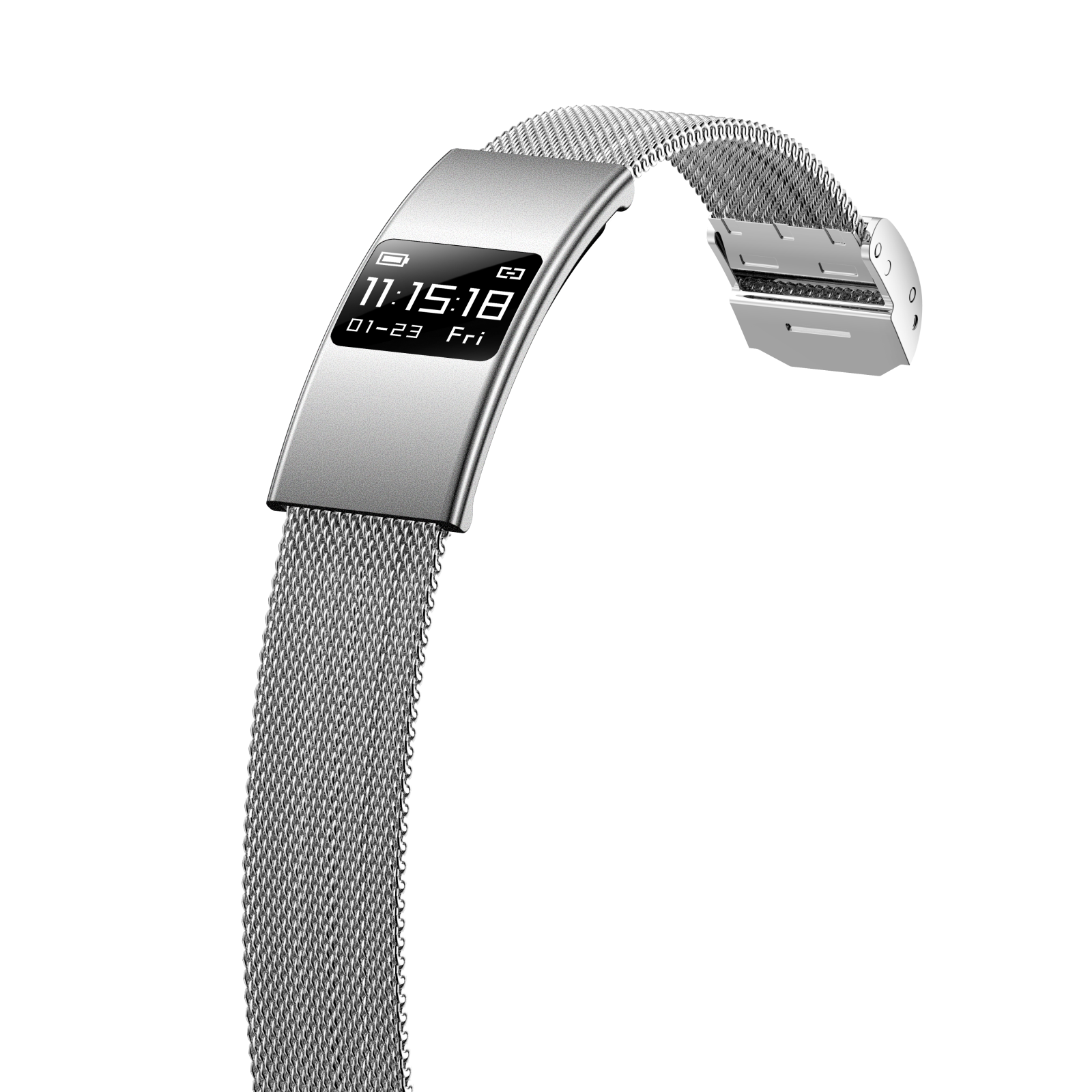 Brățară Inteligentă iSEN B9, Silver, 0.66" OLED, Bluetooth 5.3, Monitor Ritm Cardiac, SpO2, HRV, Monitorizare Somn, IPX8 [2]