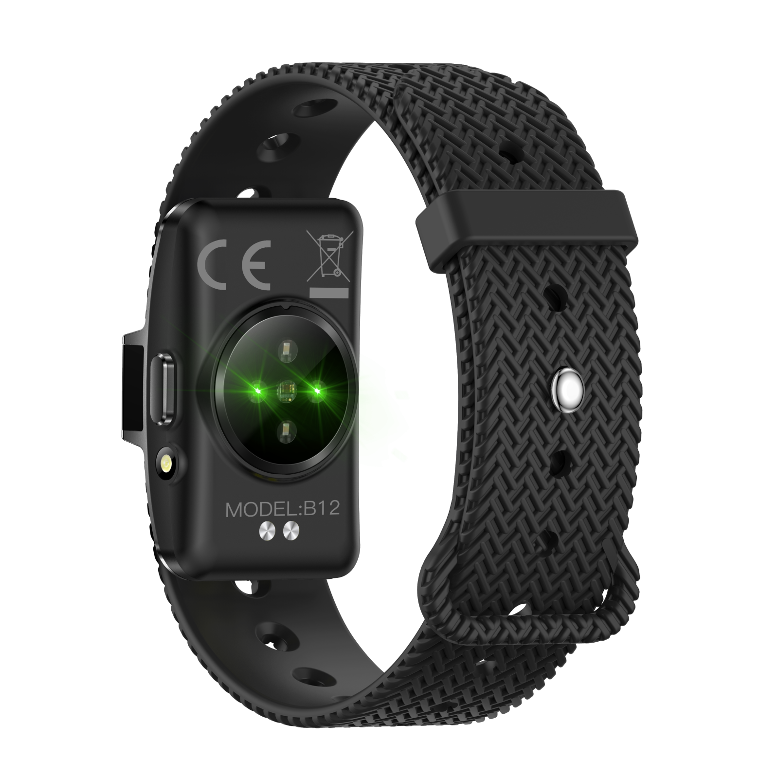 Brățară Inteligentă iSEN B12, Negru, 0.80", Bluetooth 5.3, Puls, SpO2, Monitorizare Somn, Moduri Sport, IP68, NxWear, Baterie 130mAh, Autonomie 10-15 Zile [1]