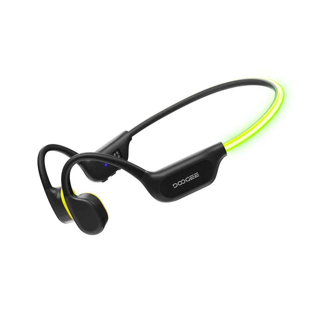 DOOGEE BoneBeat Swim Ray Fejhallgató, Fekete, Bone Conduction, Bluetooth, IPX8 Vízálló, MP3 Memória, Akár 8 óra Üzemidő [1]