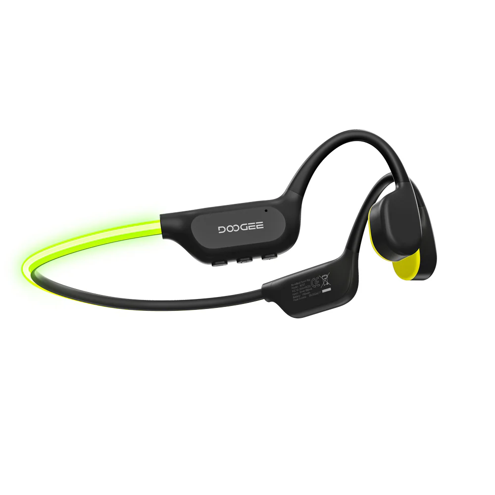 DOOGEE BoneBeat Swim Ray Fejhallgató, Fekete, Bone Conduction, Bluetooth, IPX8 Vízálló, MP3 Memória, Akár 8 óra Üzemidő [4]