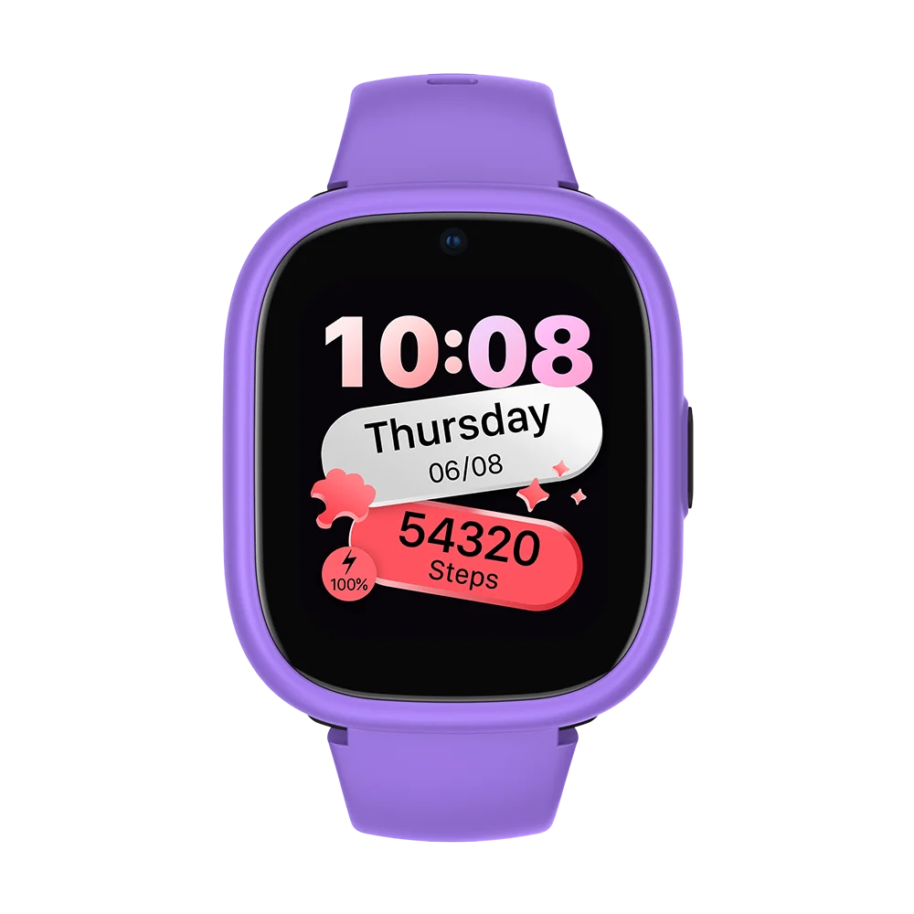 Okosóra LAGENIO K3, Lila, 4G, 1.7'', 48MB RAM, 128MB ROM, 0.3MP Kamera, RTOS, GPS Nyomkövetés, Videóhívás, Üzenetek, Szülői Felügyelet, Ébresztőóra, 680mAh, 5-14 Éves Gyermekeknek [1]