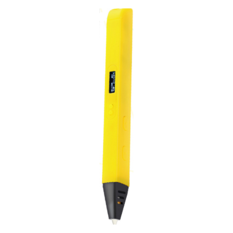 Creion 3D iSEN D14 3D Pen Galben, Display OLED, PLA/ABS, 3 filamente [1]