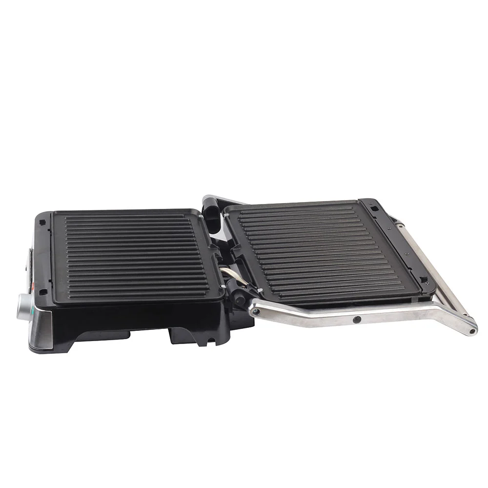 iHunt Bro Dual Grill XXL Elektromos Grill, 1800W, 180° Nyitható Kialakítás, 29 x 23 cm Grilllapok, Rozsdamentes Acél Burkolat [5]