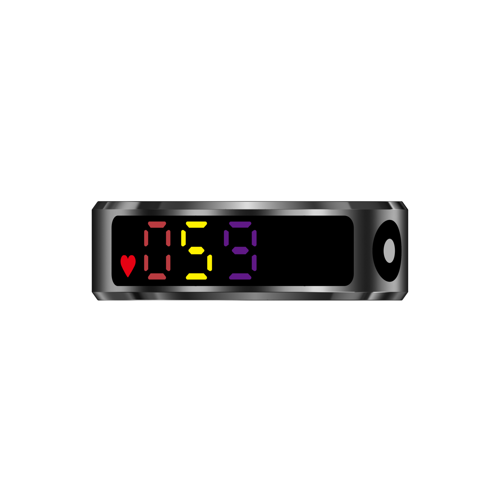 Inel inteligent iSEN R12 Negru, Ritm cardiac, Oxigen in sange, HRV, Stres, Somn, Contor pași distanta si calorii, Temperatura, Moduri sport, Fotografi la distanta, Carcasa de incarcare, 16 mAh [4]