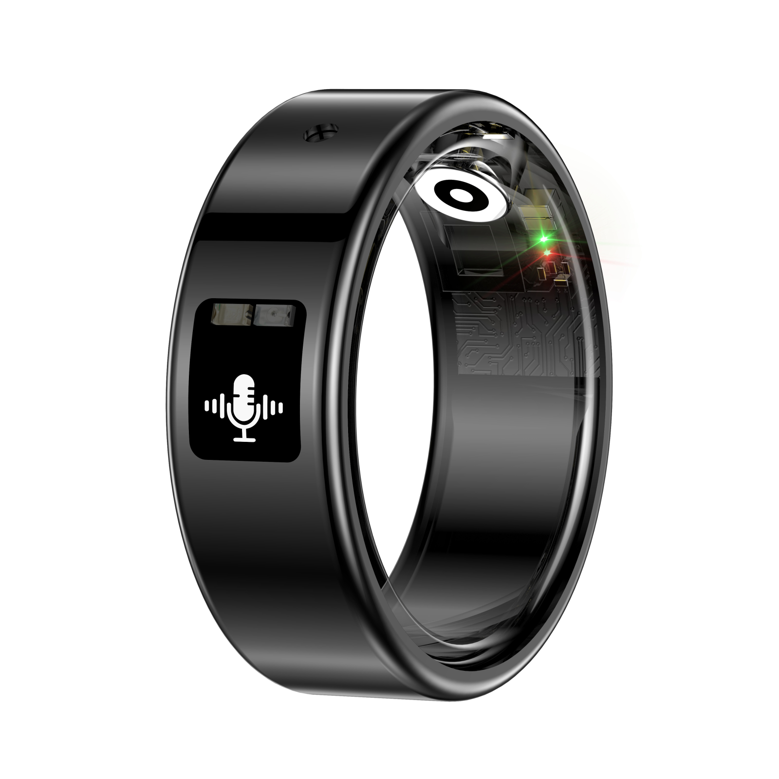 Inel Inteligent iSEN SR116, Negru, Bluetooth 5.4, AI Recording, Traducere AI, Puls, SpO2, Monitorizare Somn, Control Video, IP68, LoraFit, Android și iOS [5]