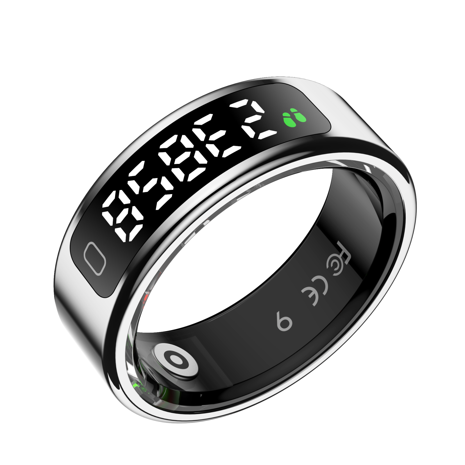 Inel Inteligent R11C, Argintiu, Bluetooth 5.2, Puls, SpO2, HRV, Monitorizare Stres și Somn, Moduri Sport, Control prin Gesturi, 1ATM, QRing, Autonomie 5-7 Zile [1]