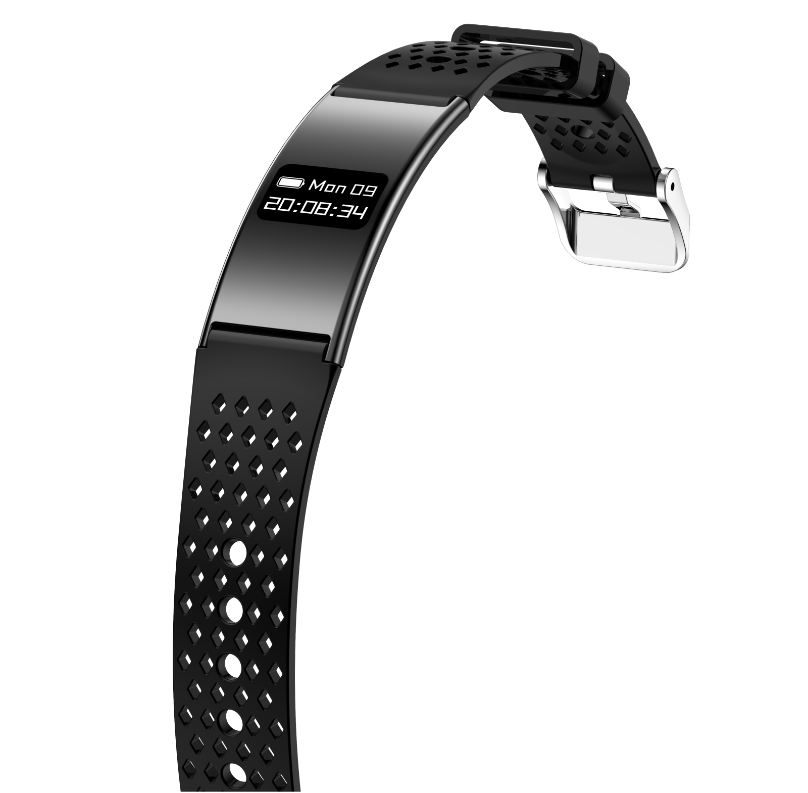 iSEN B8 Ceas Inteligent, Negru cu bratara Neagra, Silicon, Ritm Cardiac & Oxigen Sange, Detectare Presiune, Urmarire Somn & Activitate, Sanatate Femei, 33mAh, BLE 5.3, Incarcare Magnetica [2]