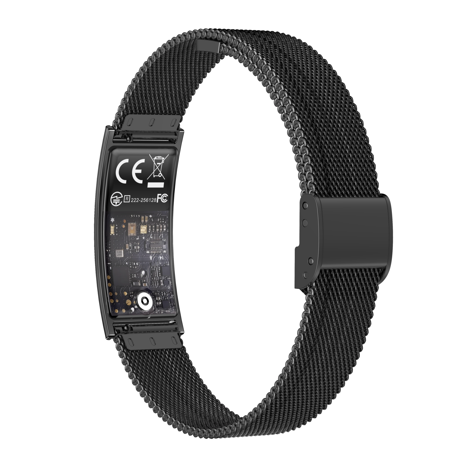 iSEN B8 Ceas Inteligent, Negru cu bratara Gri, Aliaj de zinc, Ritm Cardiac & Oxigen Sange, Detectare Presiune, Urmarire Somn & Activitate, Sanatate Femei, 33mAh, BLE 5.3, Incarcare Magnetica [4]