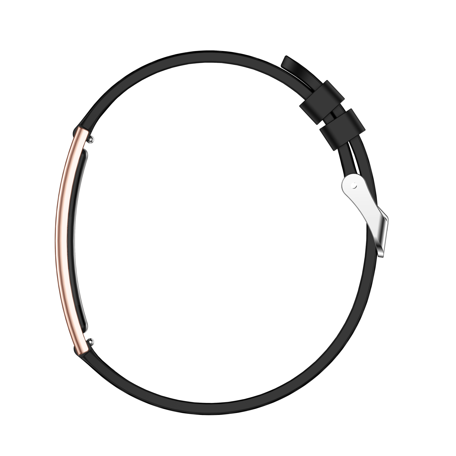 iSEN B8 Ceas Inteligent, Roz cu bratara Neagra, Silicon, Ritm Cardiac & Oxigen Sange, Detectare Presiune, Urmarire Somn & Activitate, Sanatate Femei, 33mAh, BLE 5.3, Incarcare Magnetica [1]