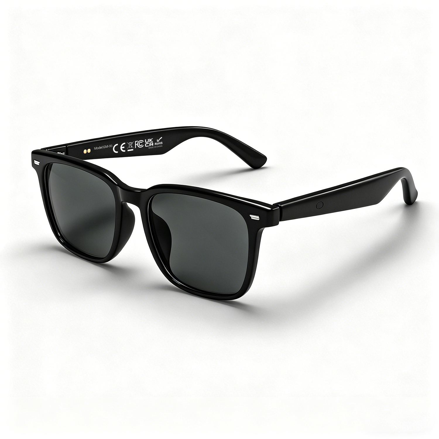 Ochelari Inteligenți iSEN GM86, Negri, AI Translation, Bluetooth 5.4, Apeluri Bluetooth, Muzică, Asistent Vocal, Control Tactil, Protecție Lumină Albastră și UV [2]