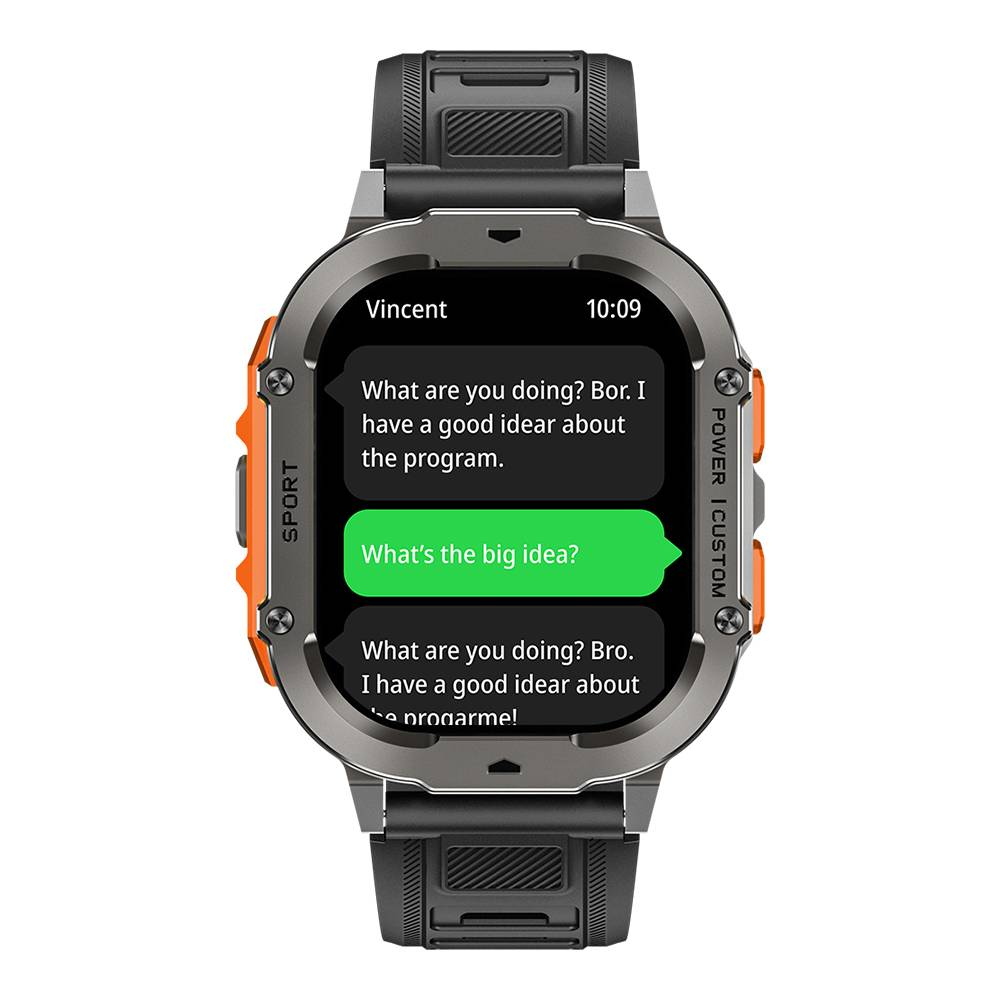Smartwatch iSEN X7, Negru, 2.13" AMOLED HD, Bluetooth 5.3, WhatsApp Quick Reply, Puls, GoMore, 3 ATM, Baterie 1000mAh, Standby 100 Zile [2]