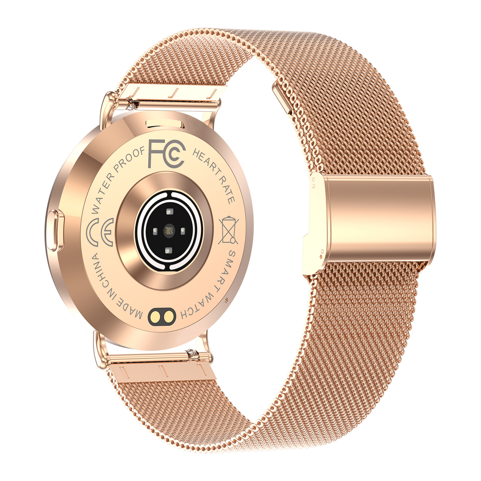 Smartwatch iSEN KM88, Auriu, 1.32" Amoled, HRV, ECG, Functii Sanatate, Bluetooth Call, Asistenta vocala, Compatibil iOS & Android [5]