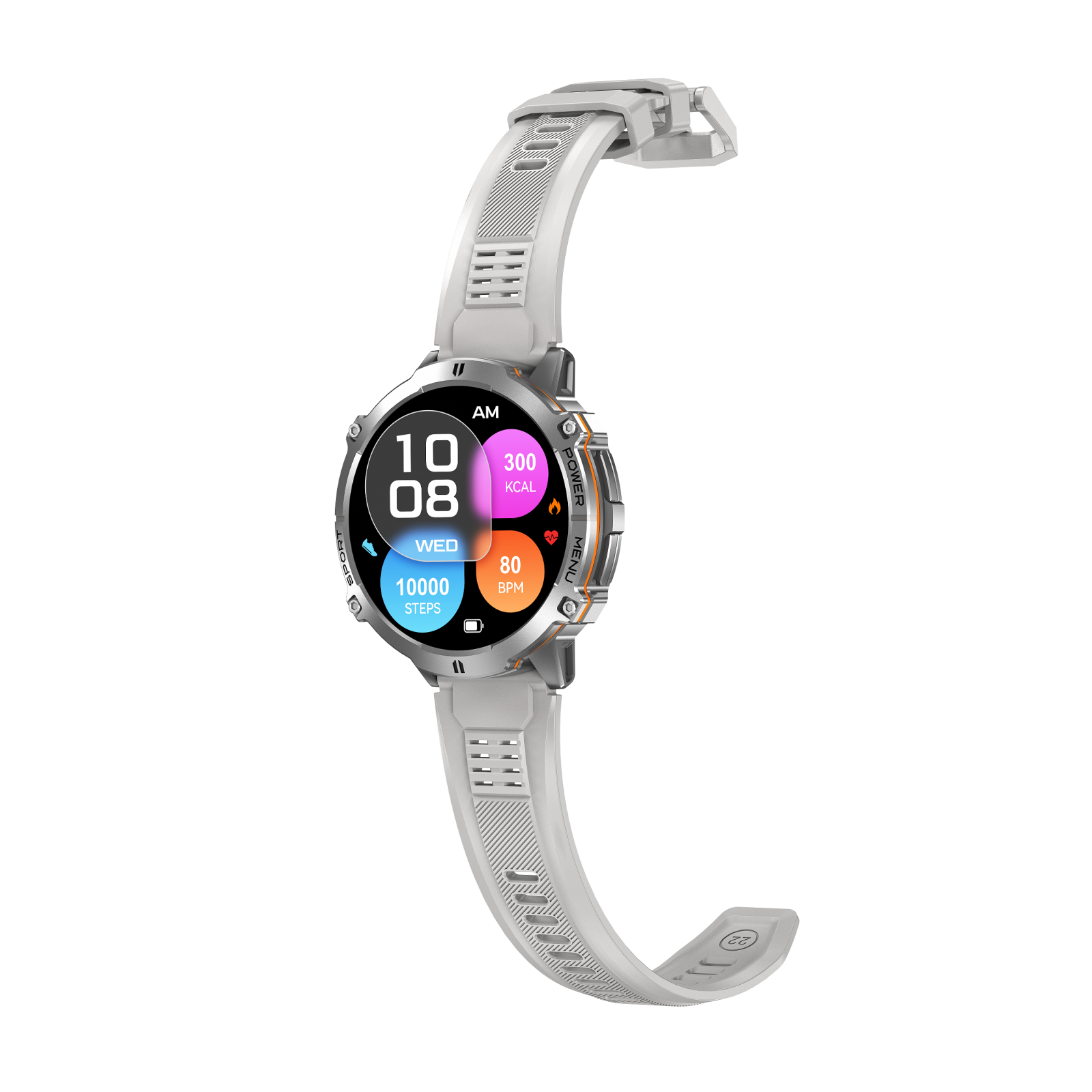 Smartwatch iSEN X3, Gri, 1.73" AMOLED HD, Apeluri Bluetooth, GPT, AI Watch Face, Puls, 150+ Moduri Sport, GoMore, 1 ATM, Baterie 1000mAh, Autonomie Standby 100 Zile [11]