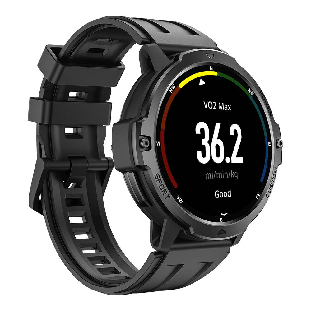iSEN C31 GPS Okosóra, Fekete, 1.46" HD, Bluetooth 5.3 Hívások, Multi-System GPS, Pulzus, Alvás, 100+ Sportmód, 6-Tengelyes Szenzor, 2 ATM, 500mAh Akkumulátor [5]