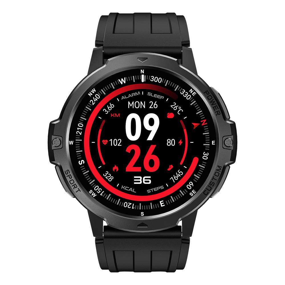 iSEN C31 GPS Okosóra, Fekete, 1.46" HD, Bluetooth 5.3 Hívások, Multi-System GPS, Pulzus, Alvás, 100+ Sportmód, 6-Tengelyes Szenzor, 2 ATM, 500mAh Akkumulátor [1]