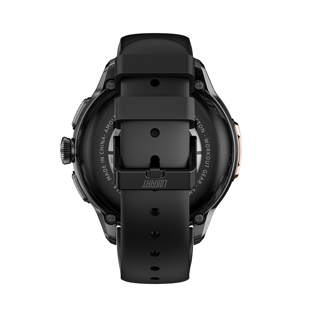 Lokmat Appllp 3 Okosóra, Fekete, 4G LTE, Hívás, Nano SIM, 1.6" AMOLED kijelző, 3GB RAM + 32GB, Forgatható 2MP kamera, GPS, NFC, Pulzusmérés [3]