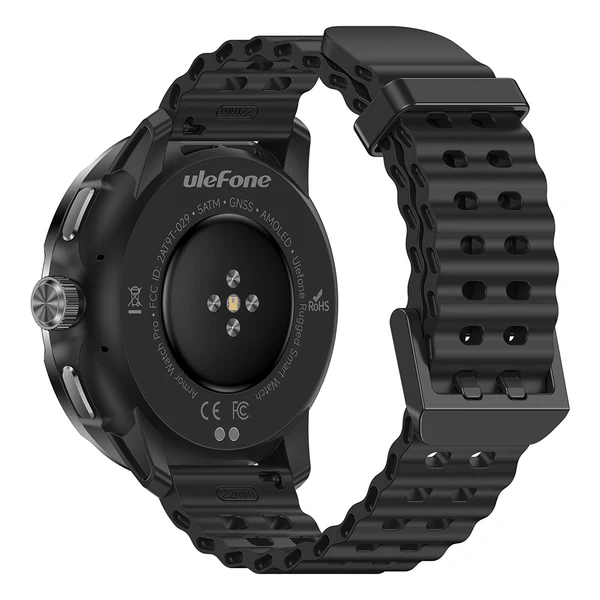 Okosóra Ulefone Armor Watch Pro, fekete, TFT 1.50", GPS pulzusmérő, oxigén-, kalória-, időjárás- és menstruációfigyelés, alvásfigyelés, Bluetooth 5.3, IP68/IP69K, 5ATM, 410mAh [6]