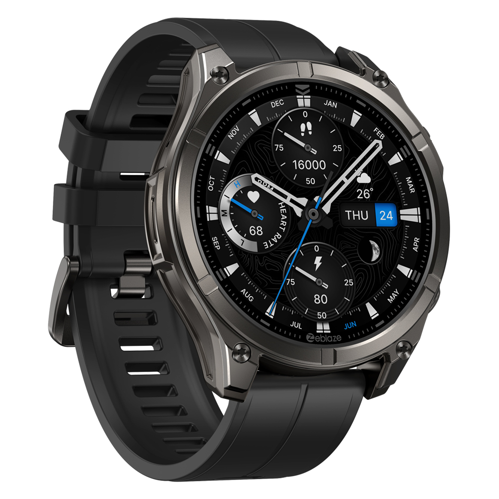 Smartwatch Zeblaze Vibe 8, Fekete, 1,43'' Ultra HD AMOLED, Zafír üveg, HR Fusion érzékelő, SpO2, Bluetooth hívás, Értesítések, 500mAh, FitCloudPro, BLE 5.3, 100+ sport mód [2]