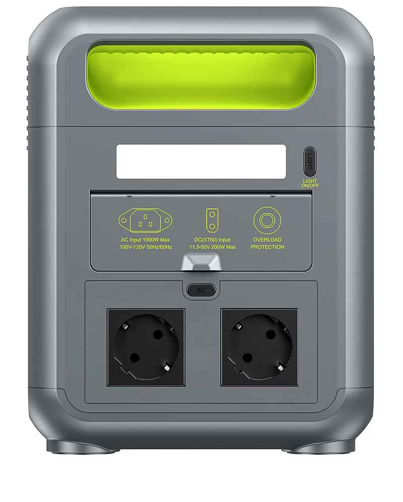 Fossibot F1200 Hordozható Töltőállomás, Zöld, 1200W, 1024Wh, LCD Kijelző, BMS Védelem, 7 Kimenet, LED Zseblámpa, SOS [1]