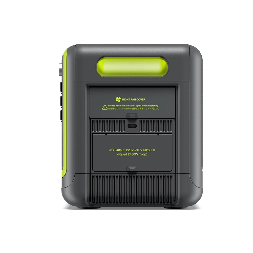 Hordozható töltőállomás Fossibot F2400 Zöld, 2400W, 2048Wh, 640000mAh, LCD képernyő, BMS védelem, 16 kimenet, LED zseblámpa, SOS [2]