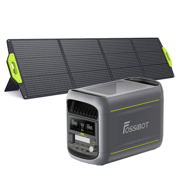 FOSSiBOT F1800 Hordozható Energiatároló, Zöld, LiFePO4, 1800W, <10ms UPS, 80% Gyors Töltés 45 perc alatt, Alkalmazás Vezérlés, 500W Napelemes Töltés [1]