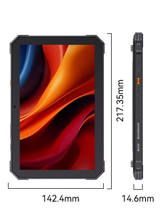 Cubot KingKong Tab Mini Táblagép, Fekete, 4G, 8.68'' 90Hz HD+, 16GB RAM (6GB + 10GB Bővíthető), 128GB ROM, 48MP, Android 15, SC T615 Octa-core, IP68/IP69K, 10200mAh, 33W, Két SIM [2]