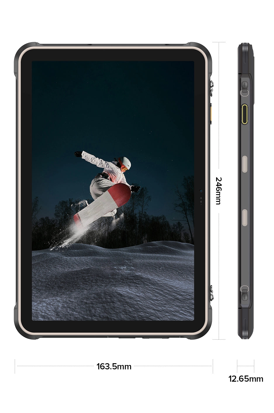 Tablet Ulefone RugKing Pad 2 Pro Sárga, 4G, 10,1″ HD+ 90Hz kijelző, 16GB RAM (8GB + 8GB bővíthető, 256GB ROM, Akár 2TB-ig bővíthető, 48MP+8MP kamera, Android 16, Unisoc T7250, 10200mAh, Dual SIM [3]