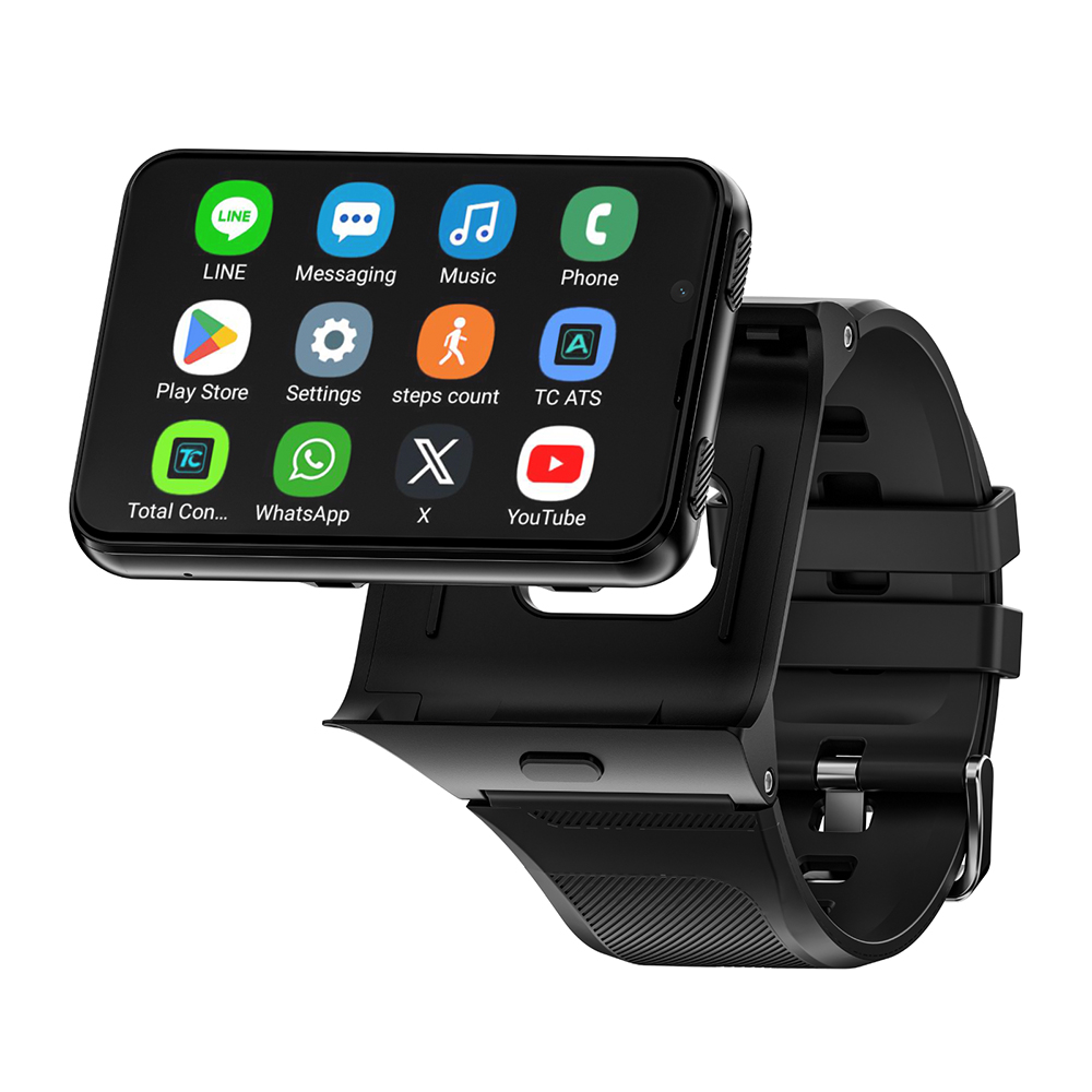 LOKMAT APPLLP MAX Okosóra Telefon, Fekete, 4G LTE, 2.88" Kijelző, 6GB RAM + 128GB ROM, Android 11, MTK6765 Octa-Core, GPS, WiFi, Bluetooth [1]