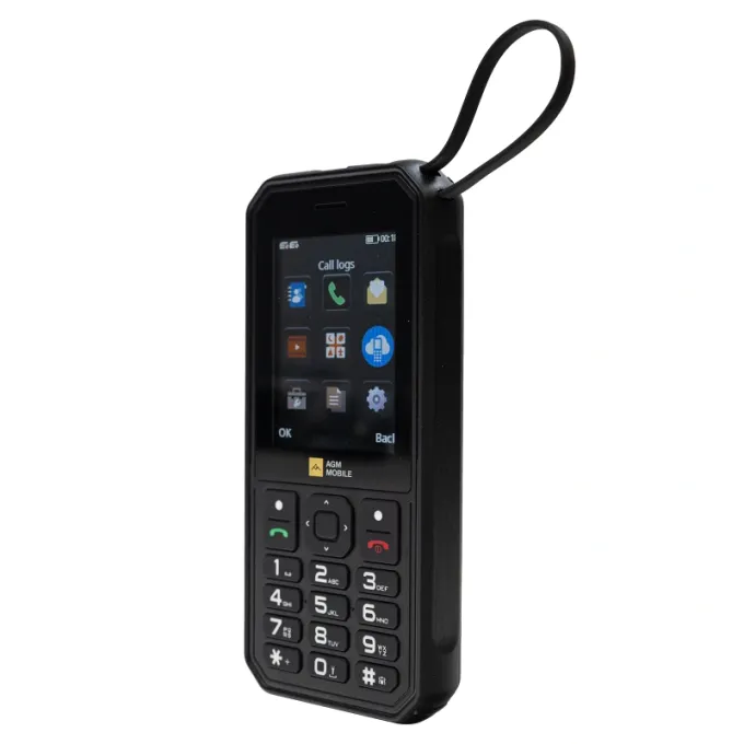 AGM M11 mobiltelefon, Fekete, 4G LTE, WiFi Hotspot, 2.8" kijelző, 48MB RAM + 128MB ROM (microSD bővíthető), Kivehető 4000mAh akkumulátor, Vezetékes fordított töltés, FM rádió, 3.5mm jack, Dual SIM [1]